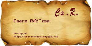 Csere Rózsa névjegykártya